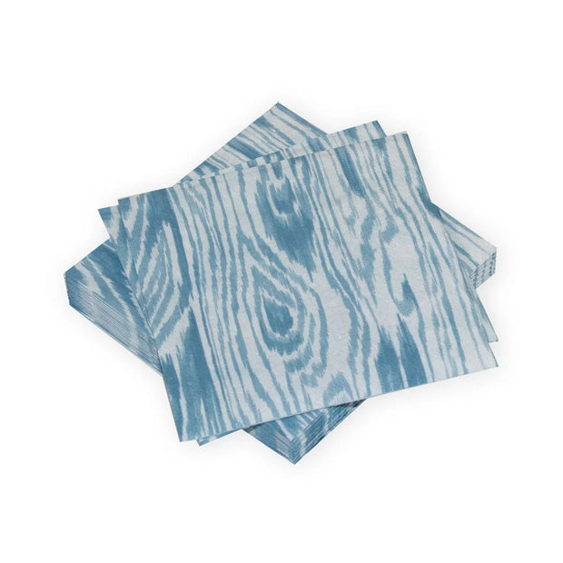 WOODGRAIN STONE BLUE - NAPKIN COCKTAIL