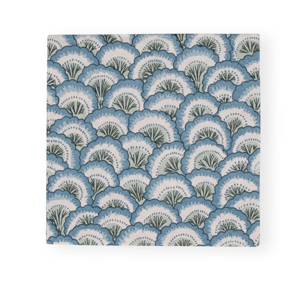 PONTCHARTRAIN SCALLOP BLUE - GUEST TOWEL