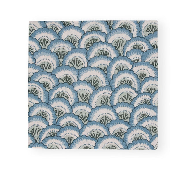 PONTCHARTRAIN SCALLOP BLUE - GUEST TOWEL