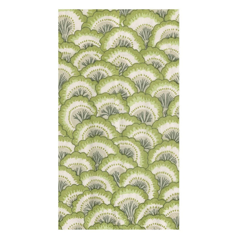 PONTCHARTRAIN SCALLOP GREEN - GUEST TOWEL