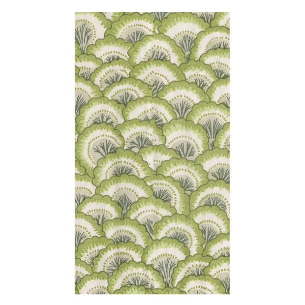PONTCHARTRAIN SCALLOP GREEN - GUEST TOWEL