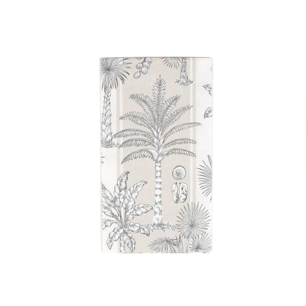 SOUTHERN PALMS FLAX/WHITE - GUEST TOWEL