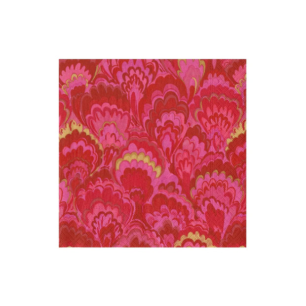MARBLED CERAMICA RED / FUCHSIA - NAPKIN COCKTAIL