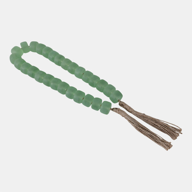 38" CYLINDER 1.25" RESIN BEADED GARLAND - GREEN