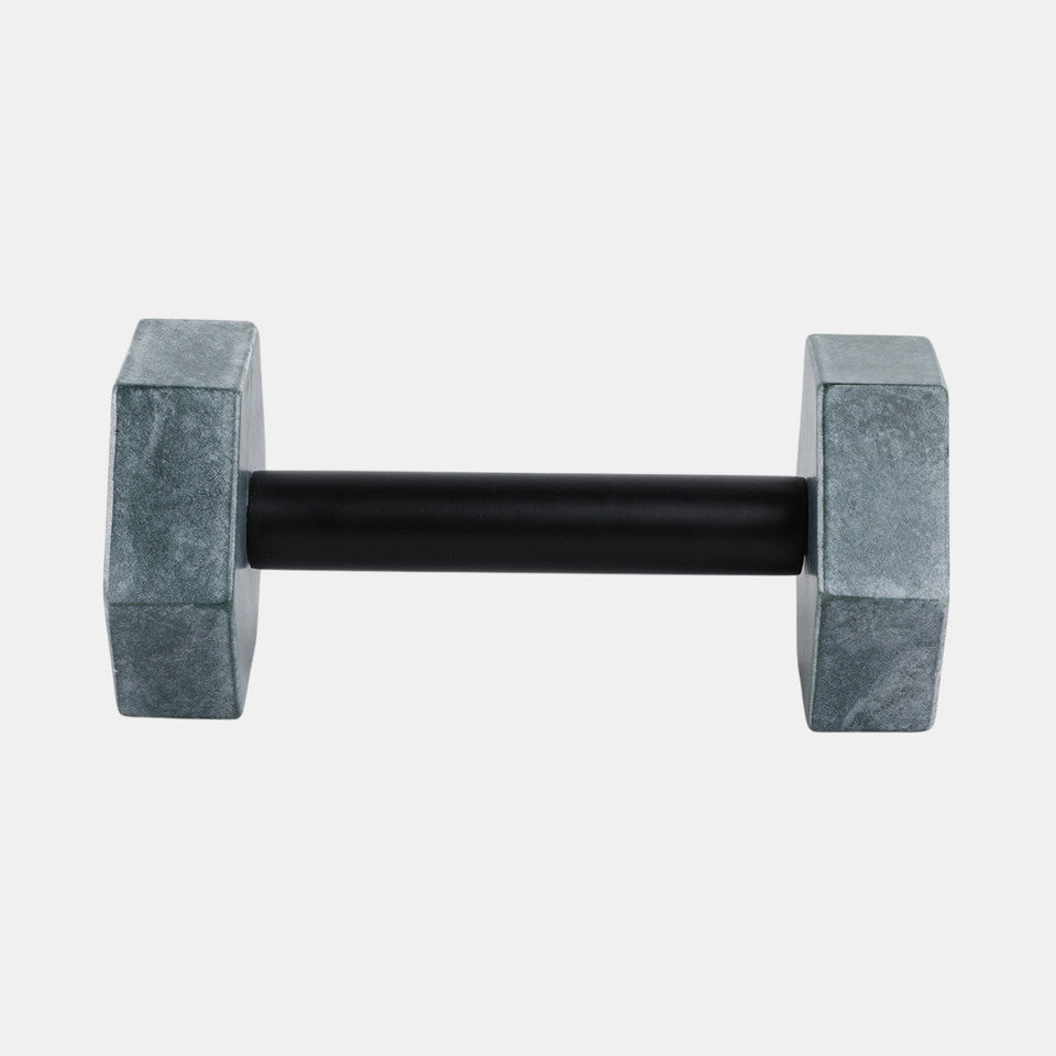 8X4" MARBLE DUMBBELL - GREEN/BLACK