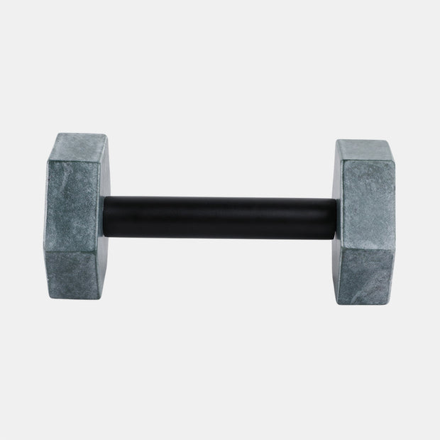 8X4" MARBLE DUMBBELL - GREEN/BLACK