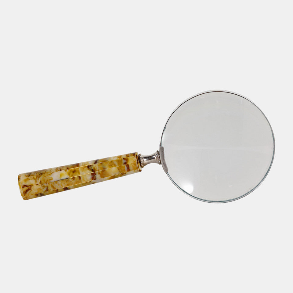 9X4" TORTOISE HANDLE MAGNIFYING GLASS - BROWN