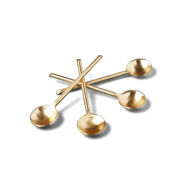 GOLD THIN MINI SPOON, SET OF 4