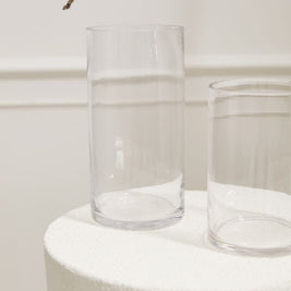 CLEAR CYLINDER VASE 4X8