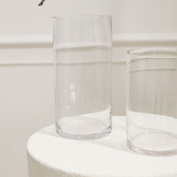 CLEAR CYLINDER VASE 4X8"
