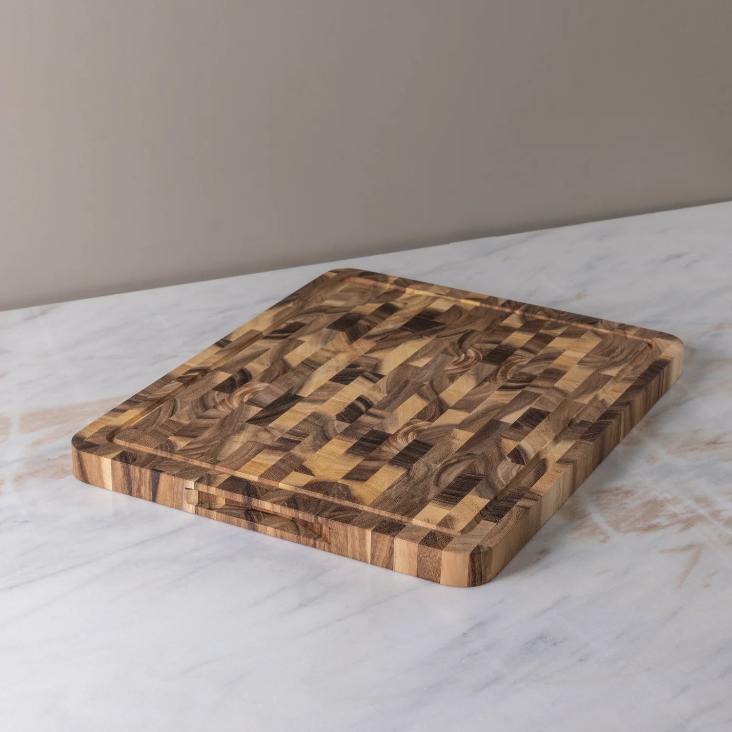 ACACIA WOOD END GRAIN RECTANGULAR BOARD SMALL