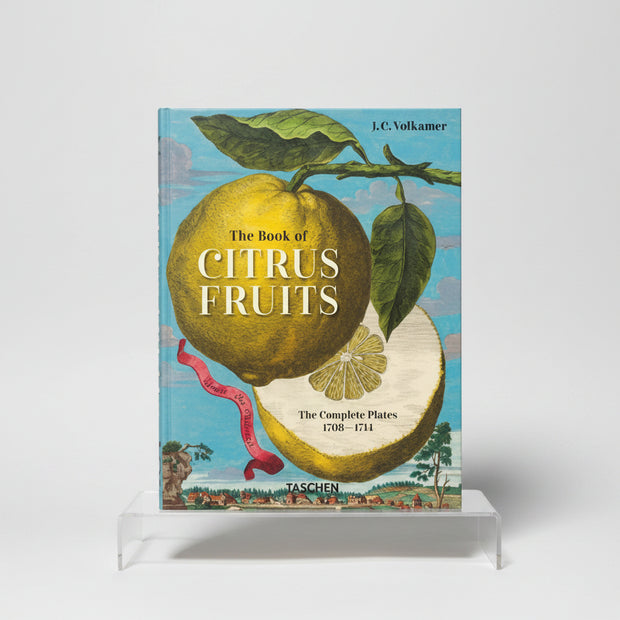 Book cover of 'The Book of Citrus Fruits' with a vintage illustration of a lemon.