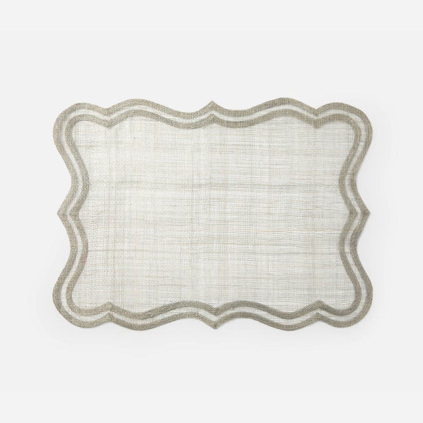 LORISA - NATURAL RECTANGULAR PLACEMAT ABACA PACK/4