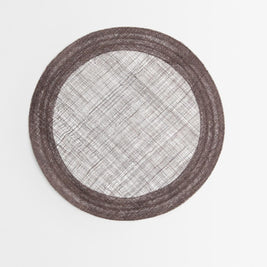 NAIYA - DARK BROWN ROUND PLACEMAT ABACA PACK/4