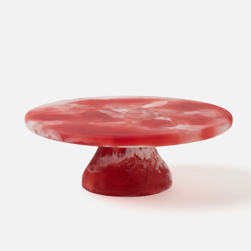 HUGO - BERRY SWIRLED CAKE STAND RESIN LARGE