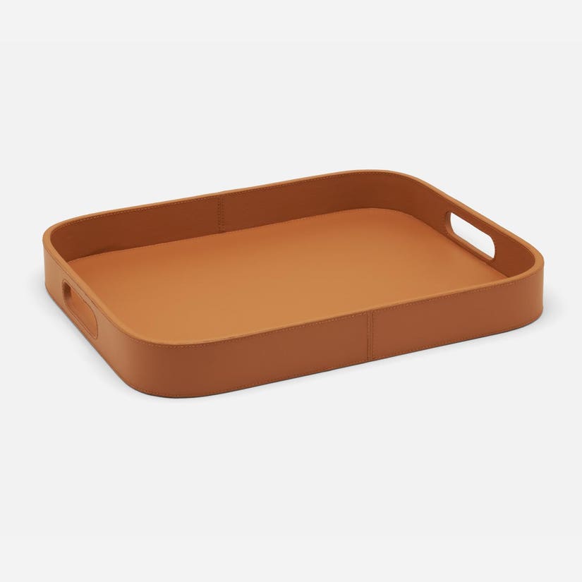 BRISBANE - COGNAC TRAY RT MARINE LEATHER