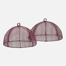 RACHEL - AMETHYST FOOD COVER ROUND SINAMAY SET OF 2