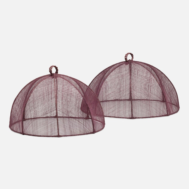 RACHEL - AMETHYST FOOD COVER ROUND SINAMAY SET OF 2