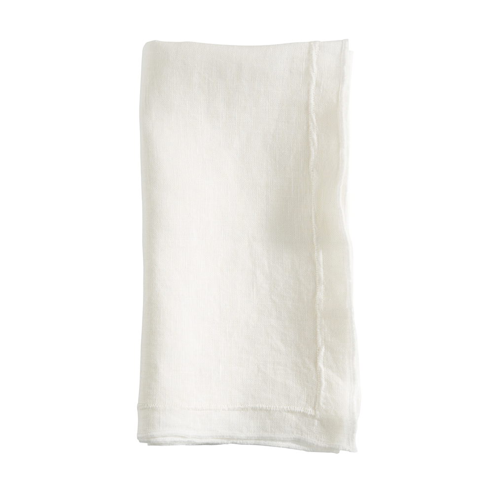 STONEWASHED OVERLOCK BORDER NAPKIN