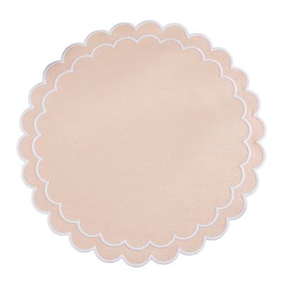 SCALLOPED PLACEMAT 100% COTTON