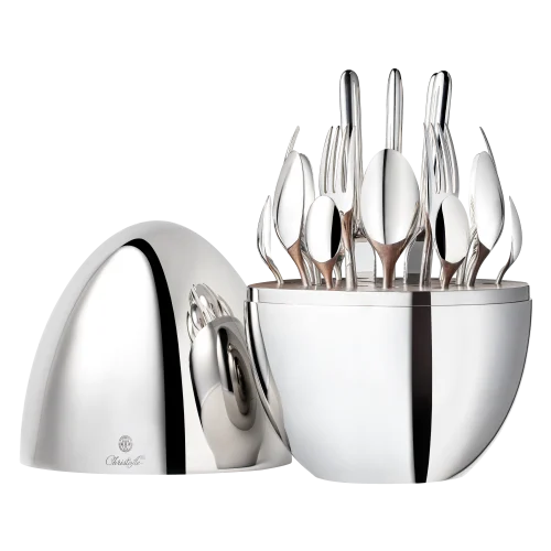CHRISTOFLE MOOD SILVER PLATED 24 PIECE