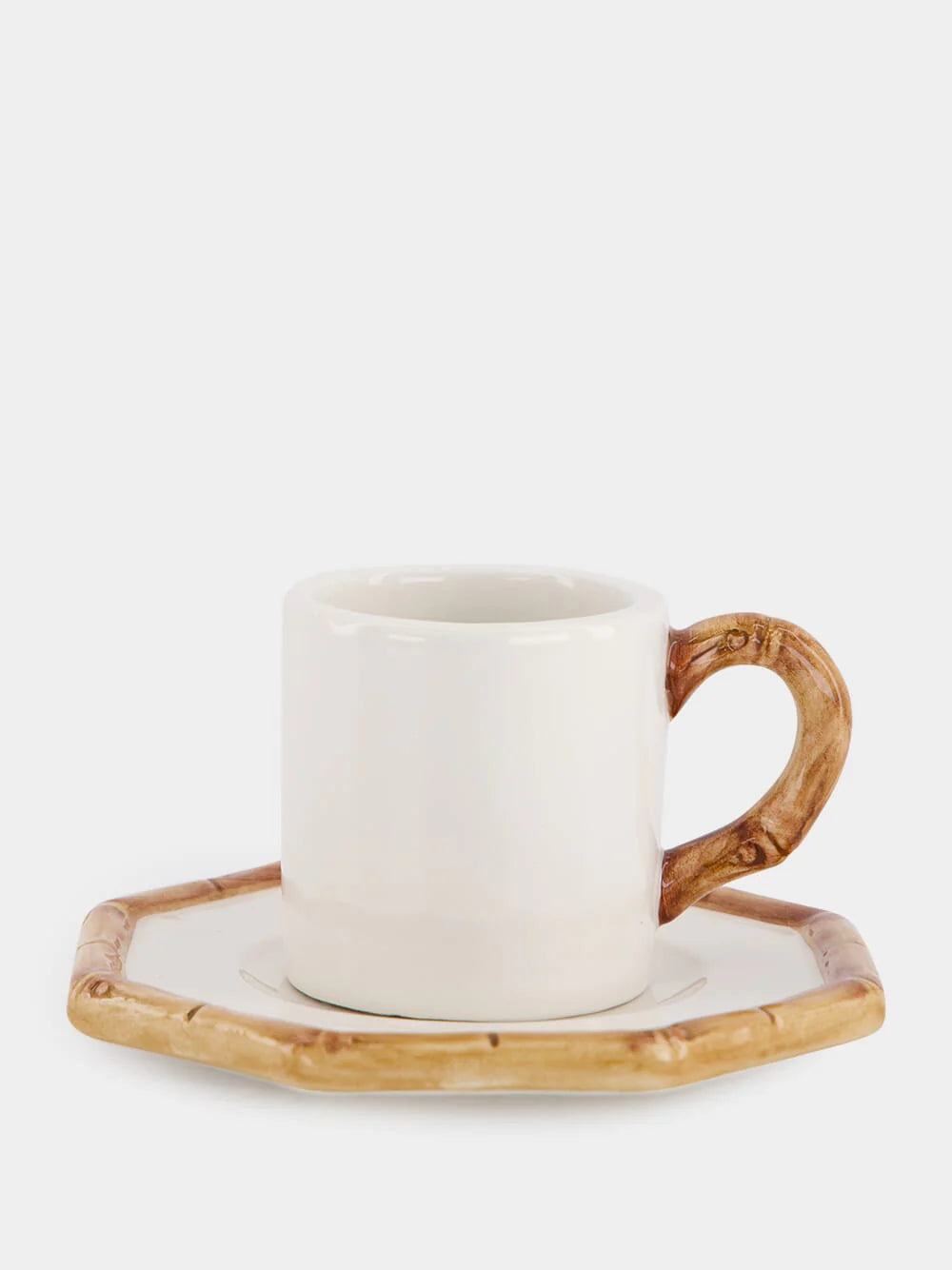 BAMBOO CERAMIC COFFEE CUP & SAUCER