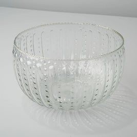 RUFFLE GLASS LINES LARGE BOWL