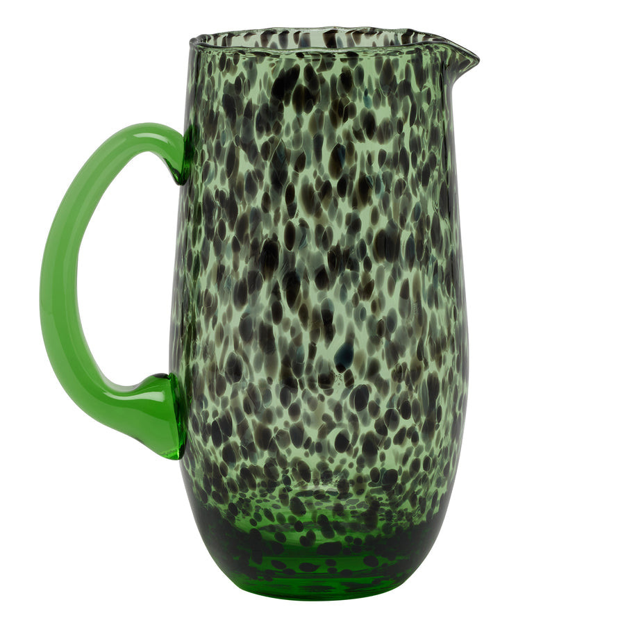 ANDREW - MINT TORTOISE PITCHER HAND BLOWN GLASS