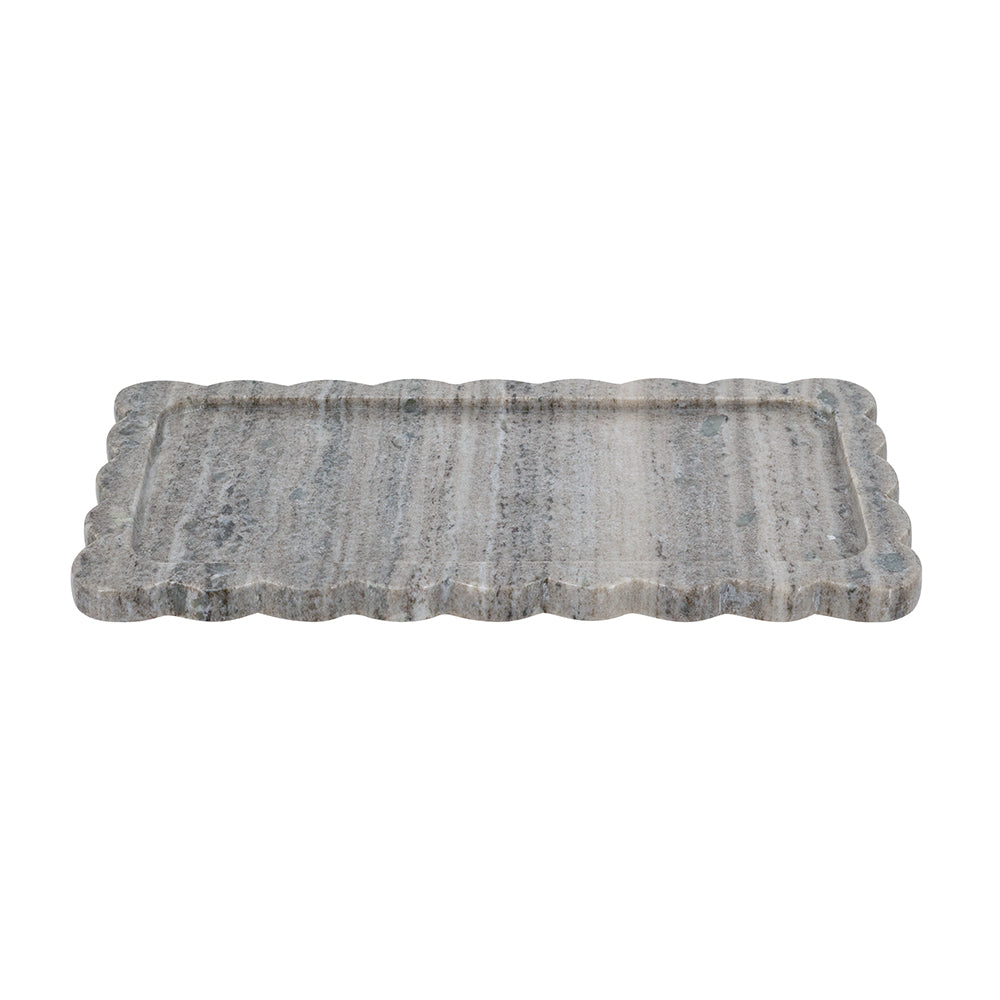 SCALLOPED MARBLE TRAY