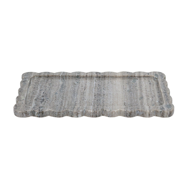 SCALLOPED MARBLE TRAY
