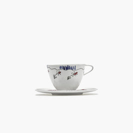 COFFEE CUP HIGH + SAUCER ANEMONE MILK MF