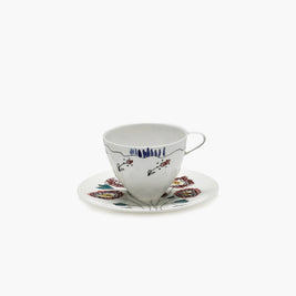 COFFEE CUP HIGH + SAUCER ANEMONE MILK MF