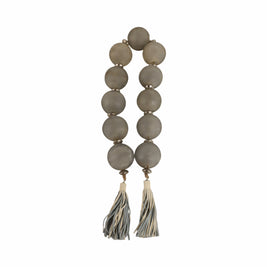 56'' BREMERTON GLASS GARLAND W LTHR TASSEL