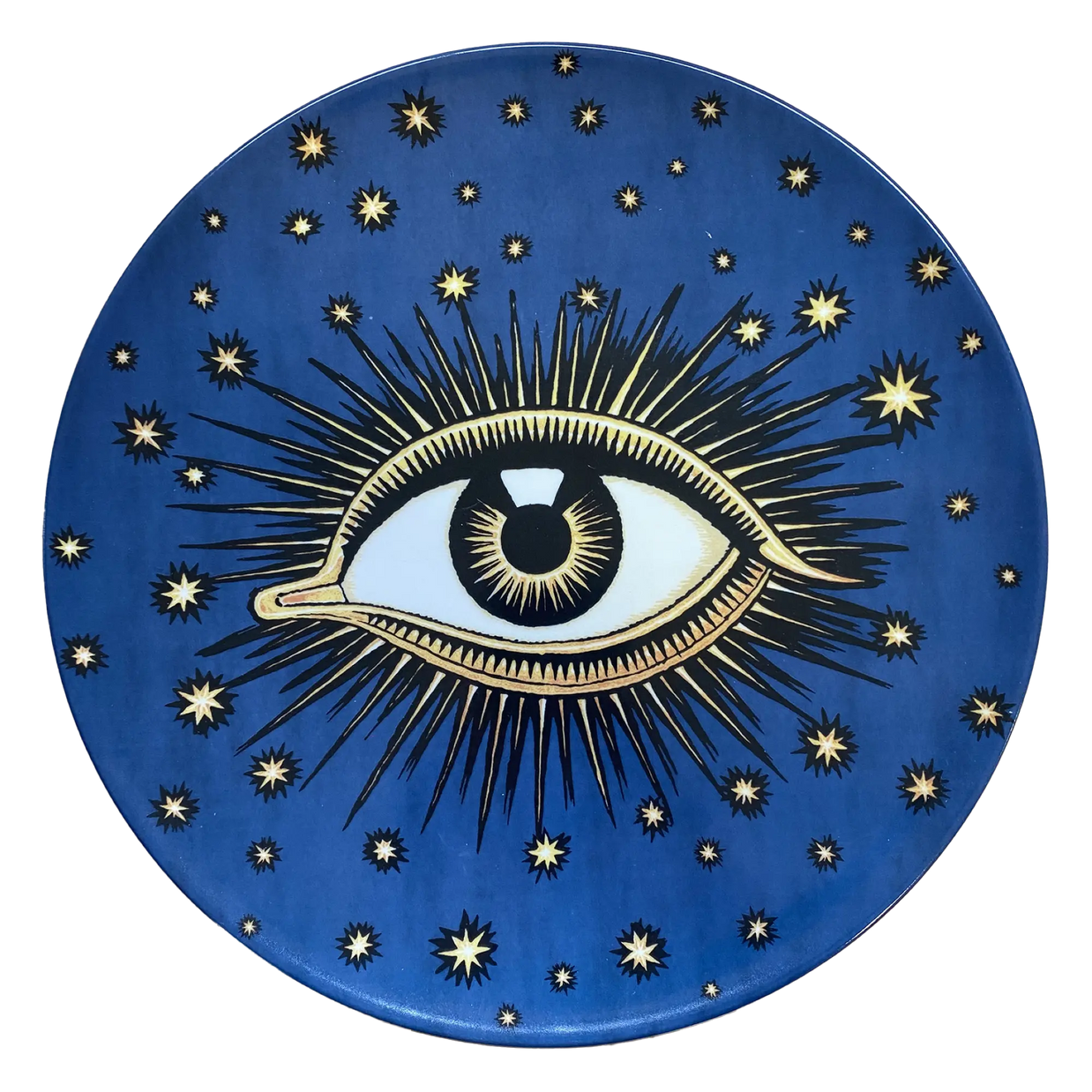 EYE PORCELAIN SALAD PLATE (NAVY)