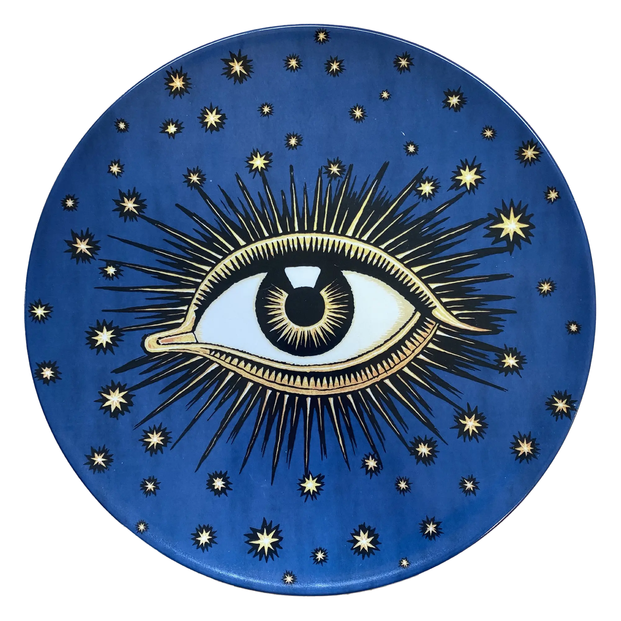 EYE PORCELAIN SALAD PLATE (NAVY)
