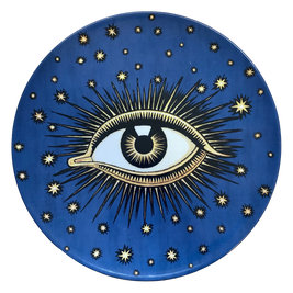 EYE PORCELAIN SALAD PLATE (NAVY)