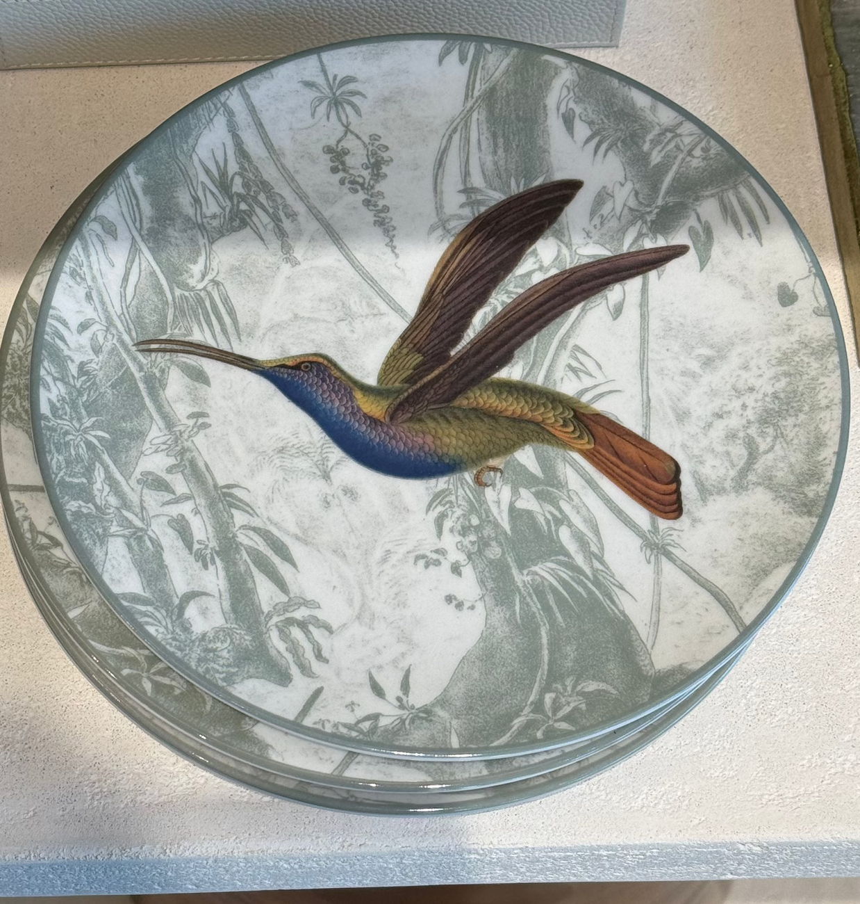 LA MENAGERIE OTTOMANE PORCELAIN SALAD PLATE (BIRD)