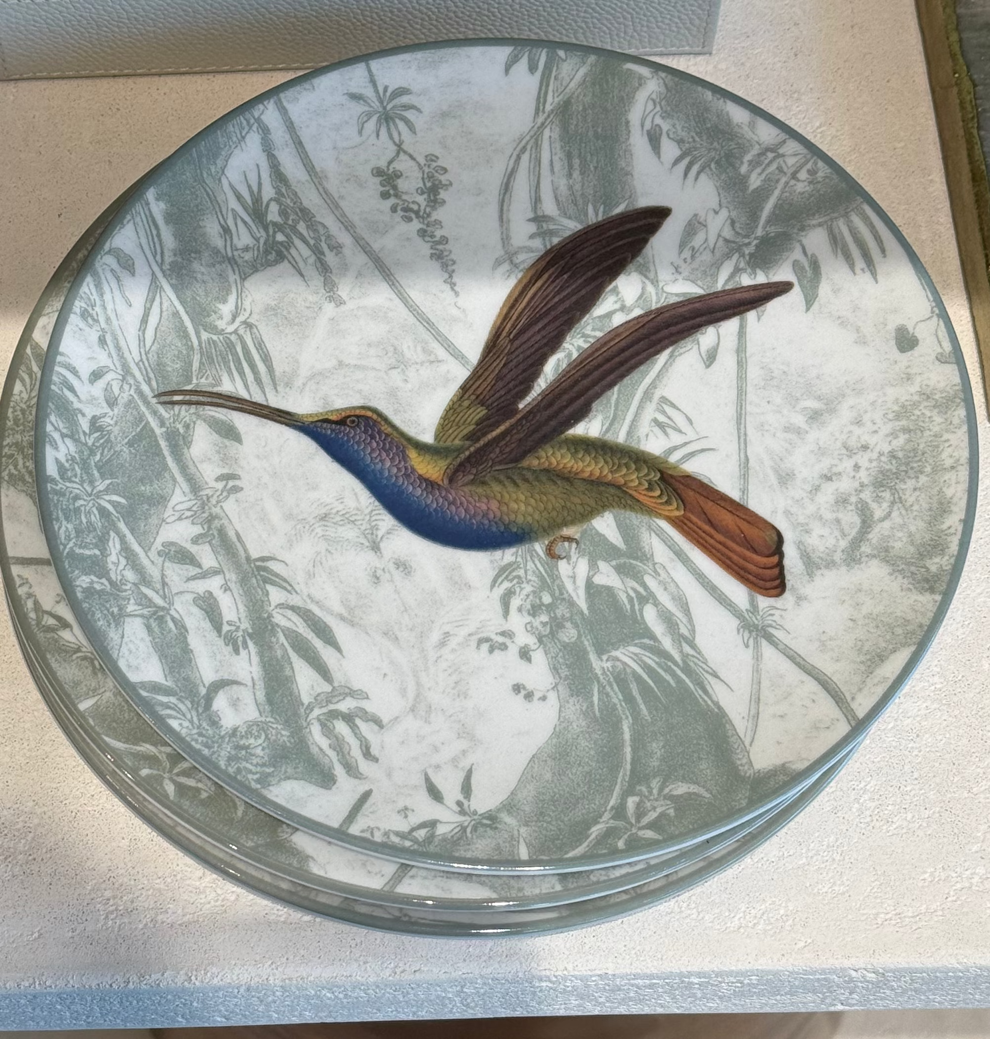 LA MENAGERIE OTTOMANE PORCELAIN SALAD PLATE (BIRD)
