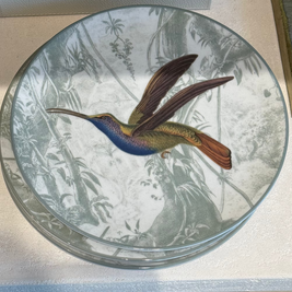 LA MENAGERIE OTTOMANE PORCELAIN SALAD PLATE (BIRD)