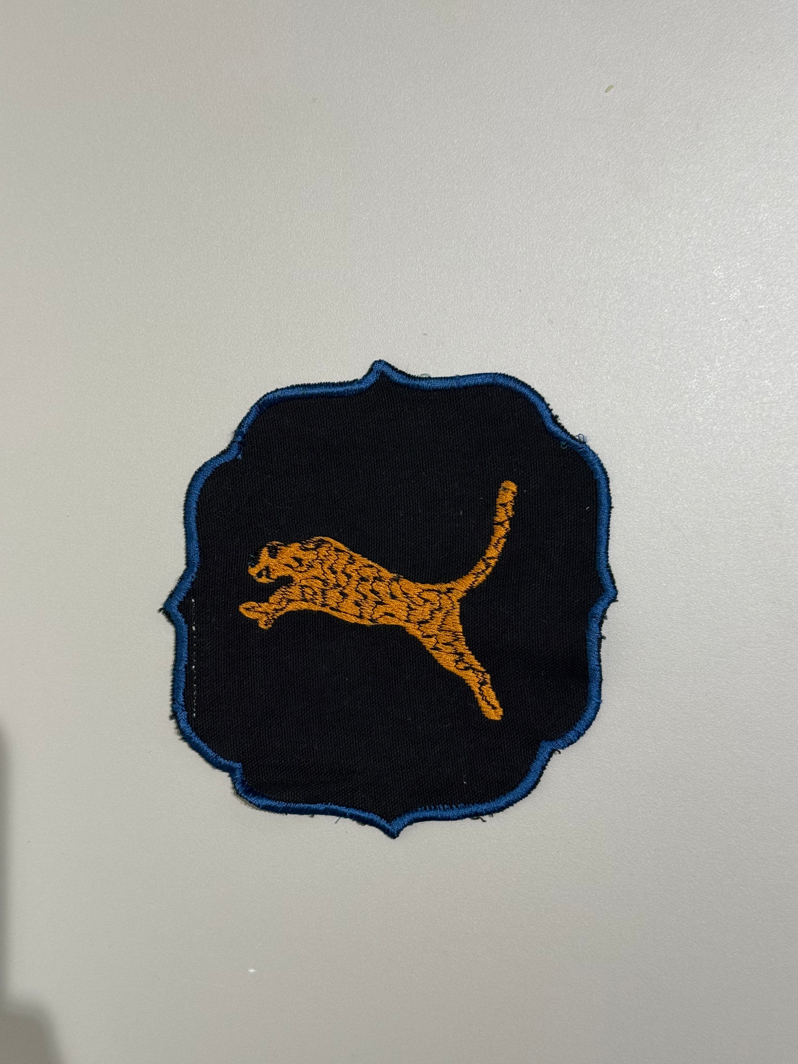 HAND-EMBROIDERED COKTAIL NAPKINS TIGER (SET OF 2) TIGER