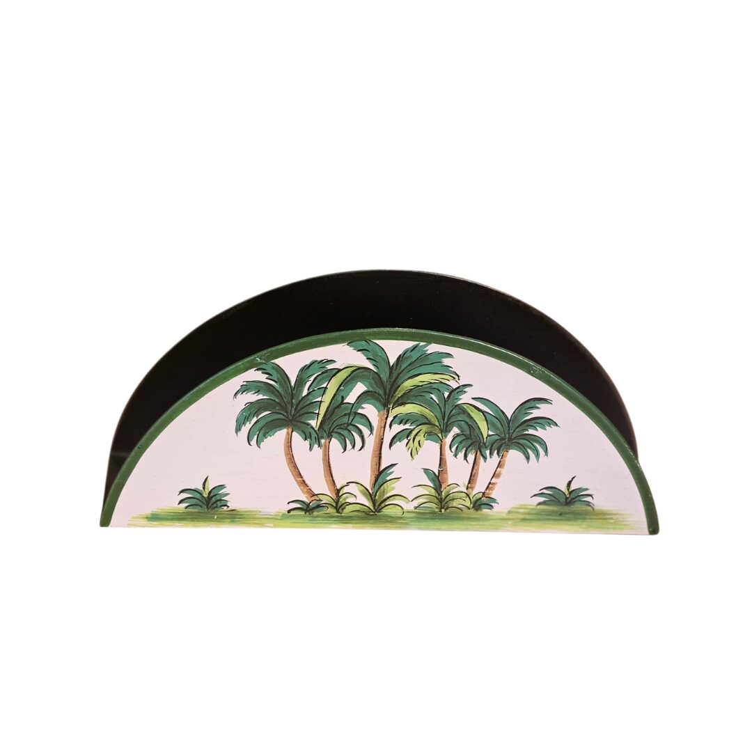 HAND-PAINTED IRON NAPKIN HOLDER
