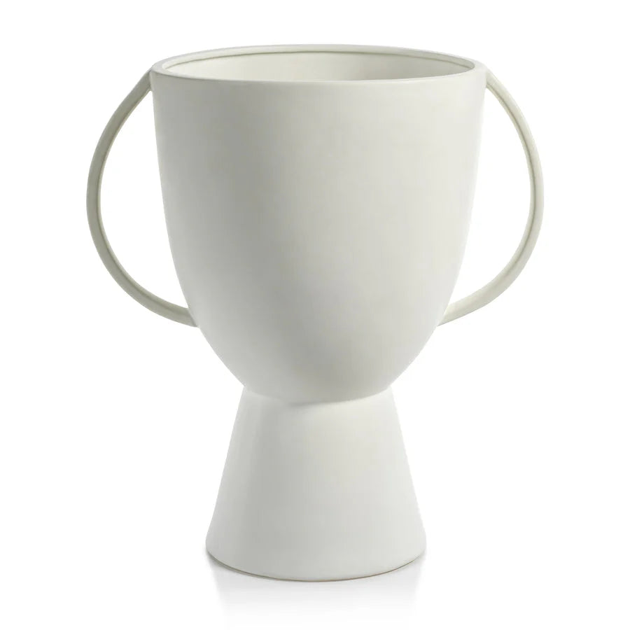 LINZ MATT WHITE CERAMIC VASE