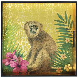 LACQUERED TRAY-MW-MONKEY