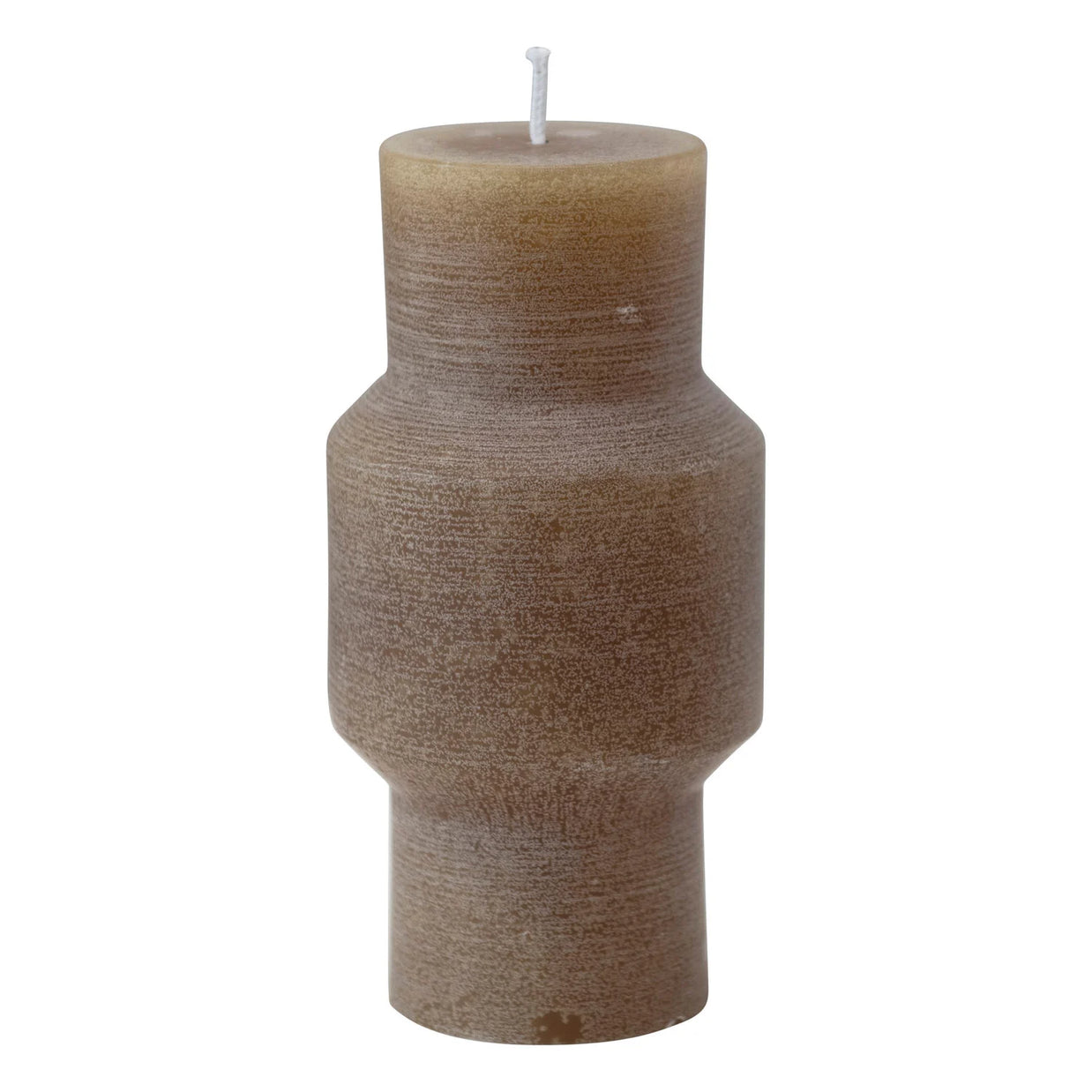 UNSCENTED TOTEM PILLAR CANDLE, OLIVE