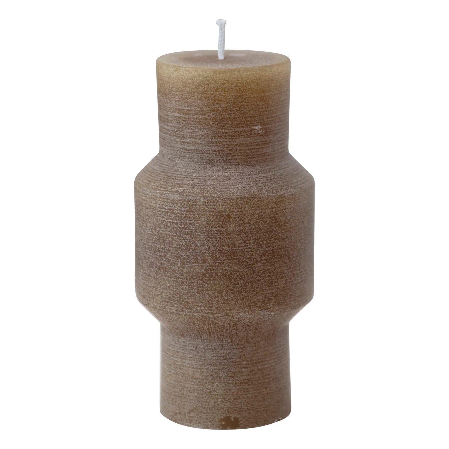 UNSCENTED TOTEM PILLAR CANDLE, OLIVE