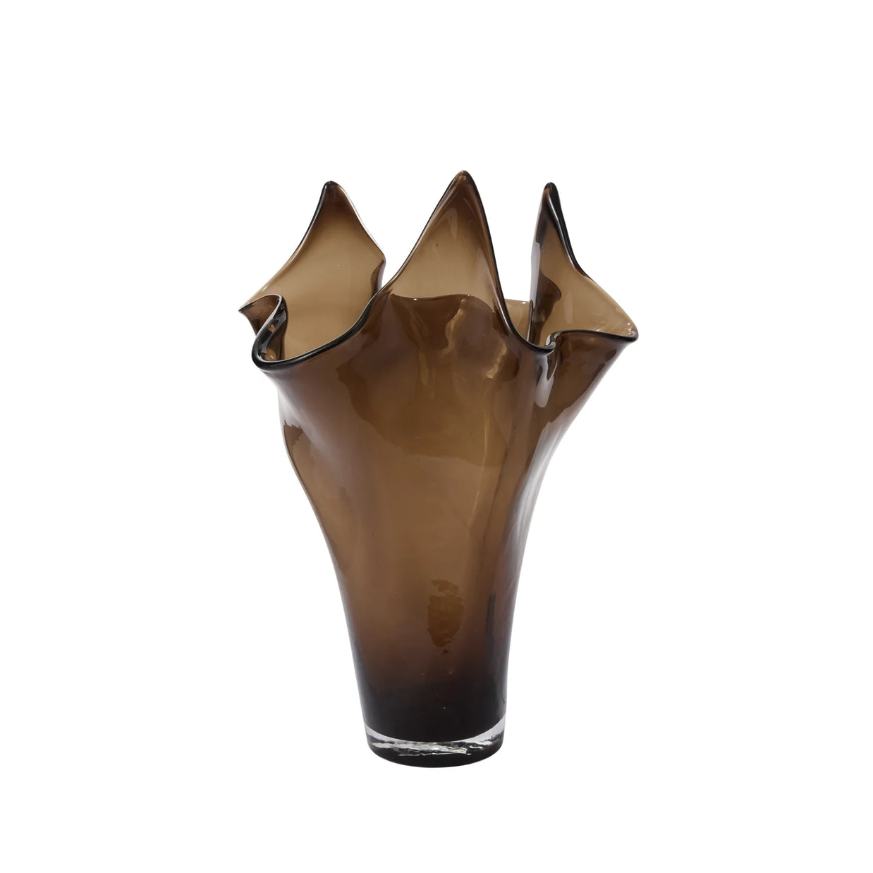 PEAKED GLASS VASE 12.5"X18.5"
