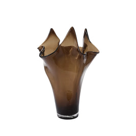 PEAKED GLASS VASE 12.5