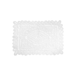 RECT PLACEMAT 35X50 ALL WHITE LACE