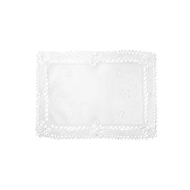 RECT PLACEMAT ALL WHITE LACE