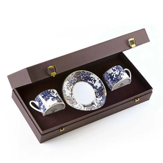 COFFEE CUP & SAUCER AZULEJOS SET OF 2